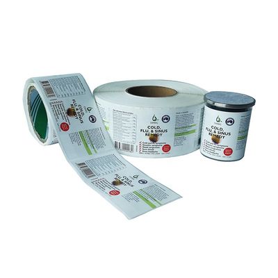 Tahan Air Self Adhesive 6x12cm Label Botol Obat Laminasi Matte