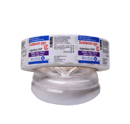 Label Botol Vinyl Panjang 60mm Perekat Glossy Dengan Pencetakan Offset