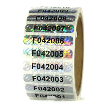Label Vial Hologram Pelangi, Stiker Keaslian Holografik Permukaan Glossy