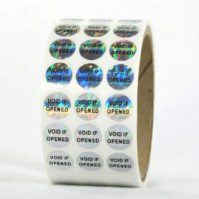 Label Vial Hologram Pelangi, Stiker Keaslian Holografik Permukaan Glossy