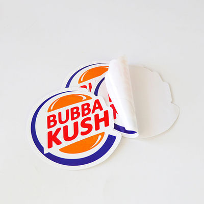 Stiker Botol Parfum Putih ISO9001 UV Bukti Self Adhesive Vinyl Label