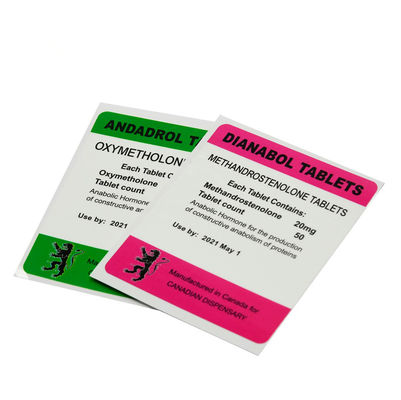 Label Botol Steroid Farmasi Lebar 70mm Tahan Palsu