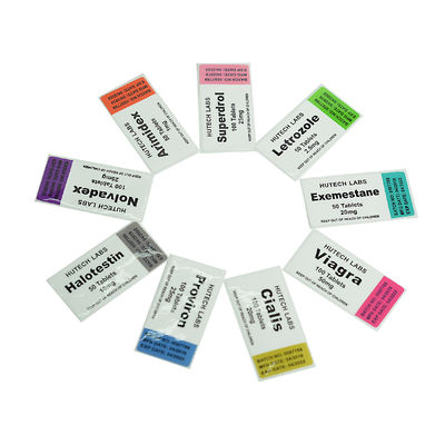 Perekat Kuat 25x60mm Hologram 10ml Label Botol Untuk Primobolan 100mg / Ml
