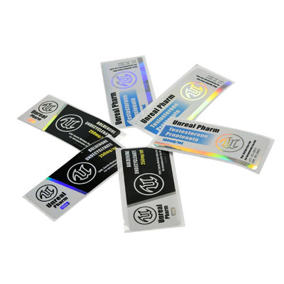 Perekat Kuat 25x60mm Hologram 10ml Label Botol Untuk Primobolan 100mg / Ml