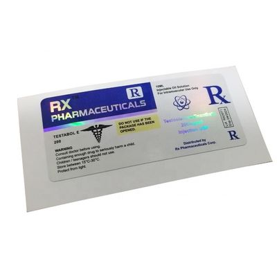 Label Botol Farmasi Warna Pantone Tahan Panas Untuk Injeksi Steroid