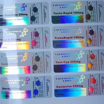 Label Botol Obat OEM, Stiker Hologram Keamanan Kertas 80gsm