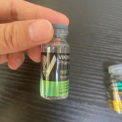 Kertas Seni CMYK Color Pharmaceutical Steroid Vial Labels ISO Disetujui