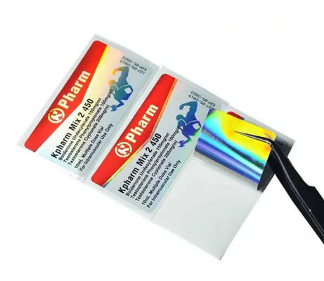 OEM Glossy Lamination 10ml Vial Labels Hologram Security Untuk Obat