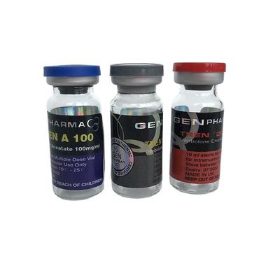 Label Botol Steroid 25x60mm Anti Stiker Holografik Perak Palsu