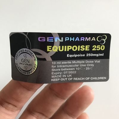 Label Botol Steroid 25x60mm Anti Stiker Holografik Perak Palsu