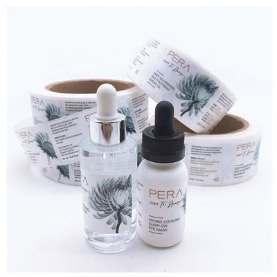 Label Botol Kaca Biodegradable Warna Pantone Dapat Dicetak Untuk Produk Perawatan Kecantikan Beauty