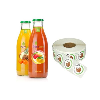 Label Jar Penyimpanan Pencetakan Foil Emas, Label Perekat Diri PET