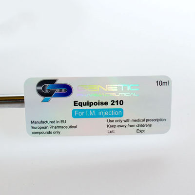 Label Botol 10ml Daur Ulang Stiker Keamanan Holografik 25 * 60mm