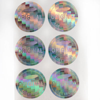 Stiker Hologram Bukti Tamper Perak, Label Perekat Vinyl Tahan Air