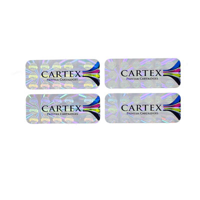Stiker Hologram Bukti Tamper Perak, Label Perekat Vinyl Tahan Air