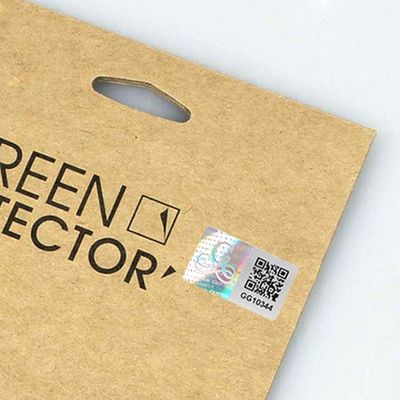 Label Botol Hologram Anti Palsu 3D Perekat Kuat Untuk Kotak Segel