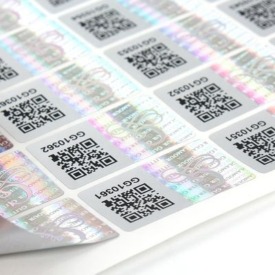 Label Botol Hologram Anti Palsu 3D Perekat Kuat Untuk Kotak Segel