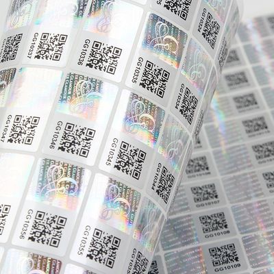 Label Botol Hologram Anti Palsu 3D Perekat Kuat Untuk Kotak Segel