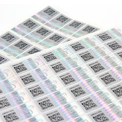 Label Botol Hologram Anti Palsu 3D Perekat Kuat Untuk Kotak Segel