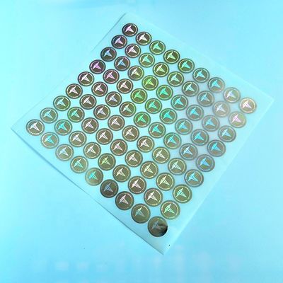 CMYK Printing Oilproof Gold Hologram Vial Label Untuk Botol 10ml