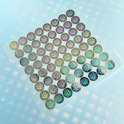 CMYK Printing Oilproof Gold Hologram Vial Label Untuk Botol 10ml