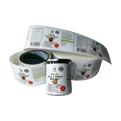 Tahan Air Self Adhesive 6x12cm Label Botol Obat Laminasi Matte