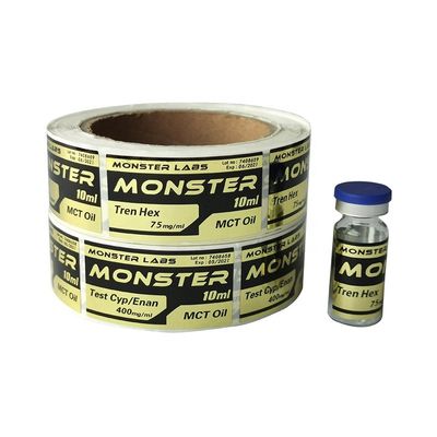 Label Botol Vinyl Panjang 60mm Perekat Glossy Dengan Pencetakan Offset