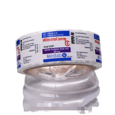 Label Botol Vinyl Panjang 60mm Perekat Glossy Dengan Pencetakan Offset