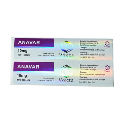 Label Botol Pil Resep Holografik Vinyl Tahan Panas ISO Disetujui