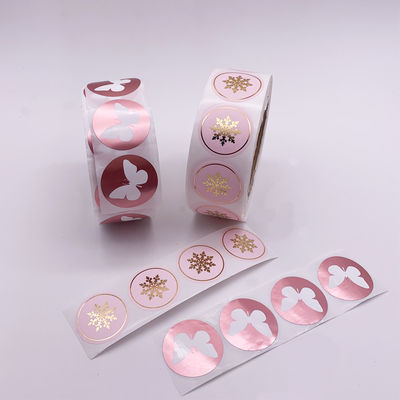 OEM Anti Ultraviolet Transparan PVC Vinyl Sticker Dengan Rose Gold Foil Stamping