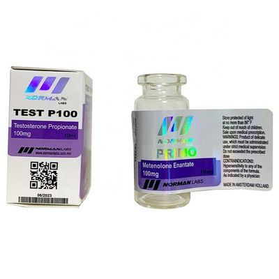Label Botol Anti Palsu Hologram Vinyl 10ml Warna CMYK untuk Obat