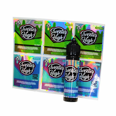 Stiker Keamanan Holografik Warna CMYK Perekat Tahan Air Untuk Botol