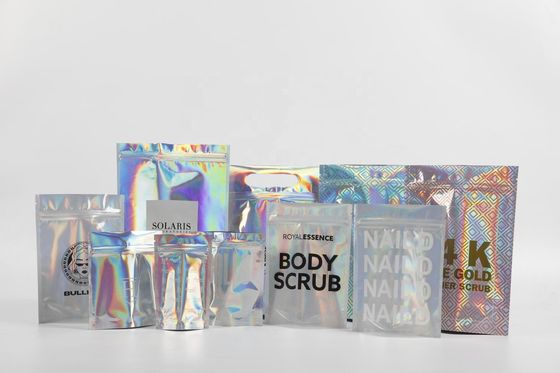 CMYK Color Ziplock Aluminium Foil Bag Hot Stamping Aluminium Foil Pouch