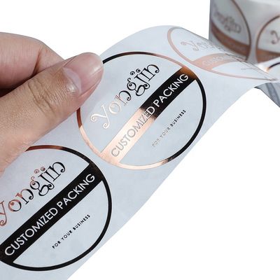 BOPP Hot Stamping Stiker Foil Emas, Stiker Transparan Foil Emas OEM
