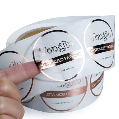 BOPP Hot Stamping Stiker Foil Emas, Stiker Transparan Foil Emas OEM