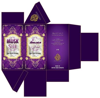 Foil Emas 105mm Kotak Kertas Kosmetik Karton Tinggi Untuk Botol Parfum Minyak Esensial
