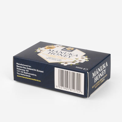 Kotak Kertas Kosmetik 300gsm Daur Ulang Hitam Dengan Spot UV Printing UV