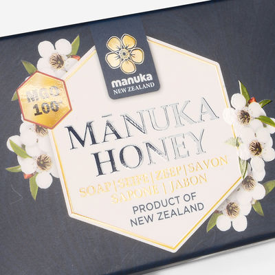 Kotak Kertas Kosmetik 300gsm Daur Ulang Hitam Dengan Spot UV Printing UV