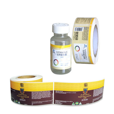 Label Botol Steroid PET Stiker Label Farmasi Ketebalan 0,06mm