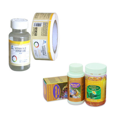 Label Botol Steroid PET Stiker Label Farmasi Ketebalan 0,06mm