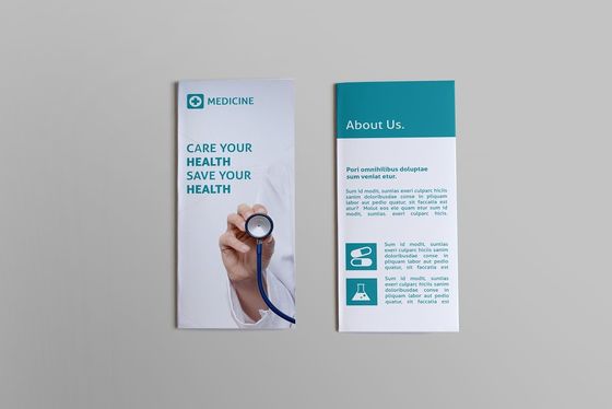 128gsm Art Paper A4 Custom Leaflet Printing Untuk Kotak Obat
