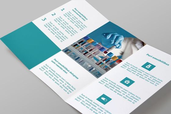 128gsm Art Paper A4 Custom Leaflet Printing Untuk Kotak Obat