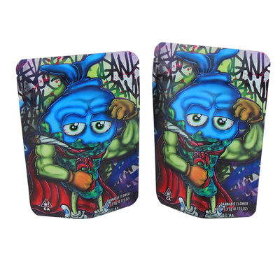 Kemasan Plastik Bukti Bau Kustom Stand Up Mylar bag Untuk Gulma, Pill Packing Ziplock Aluminium Foil Bags