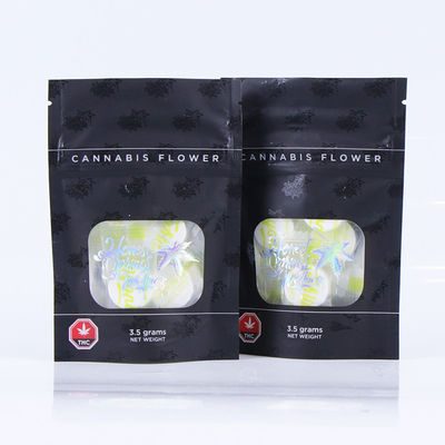 UV Holographic Laminated Ziplock Pouch, Tas Hologram Aluminium Foil yang Dapat Digunakan Kembali Untuk Tablet Oral