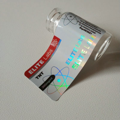 Label Botol Steroid Kelas Farmasi Perak Emas Foil